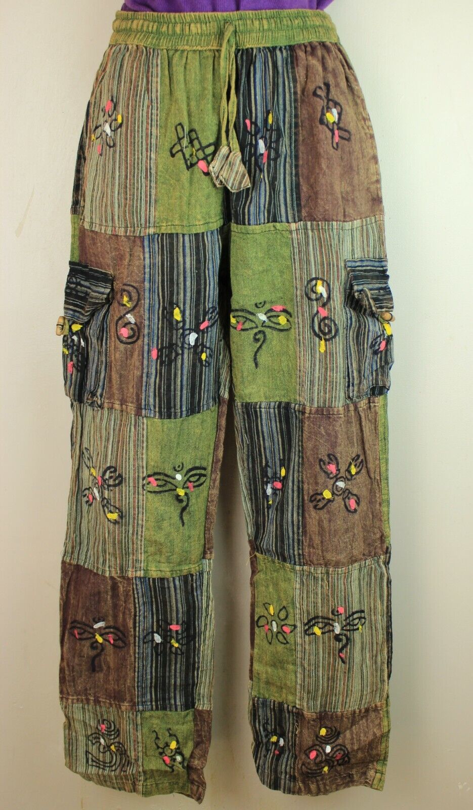 Unisex Nepal Patchwork Deep Baggy Trousers – Boho Yaşam